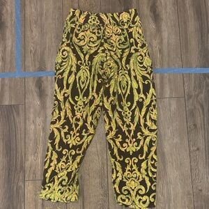 Lime and Black Patterned Joggers